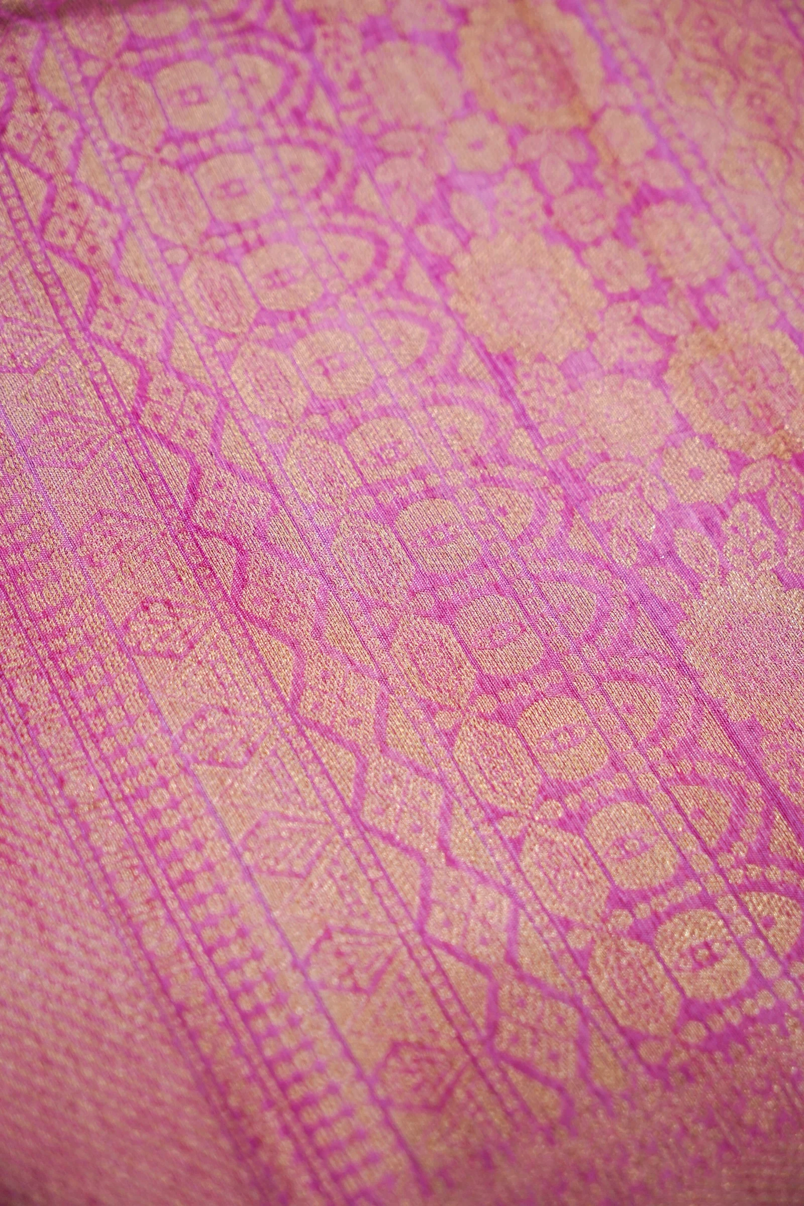Deep Red Banarasi Khaddi Silk - Image 5