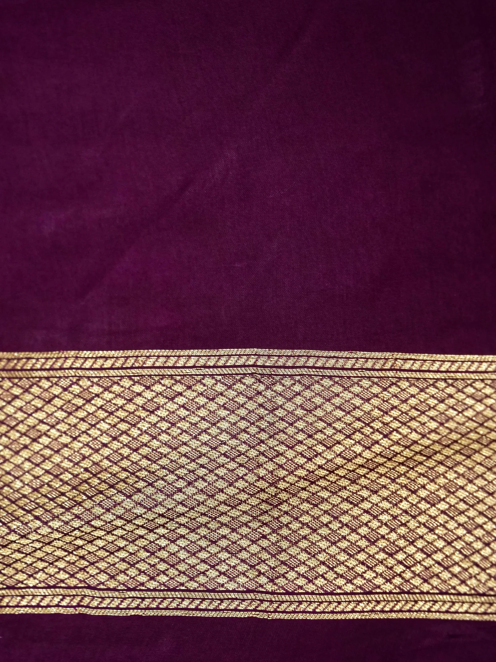 Deep Wine Banarasi Silk Saree - Image 6