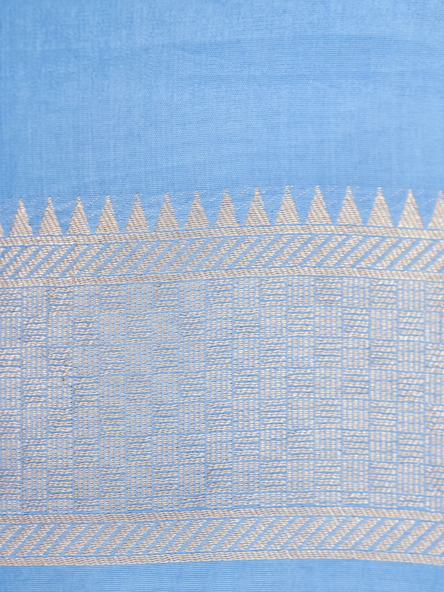 Navy Blue Banarasi Dola Silk Saree - Image 7