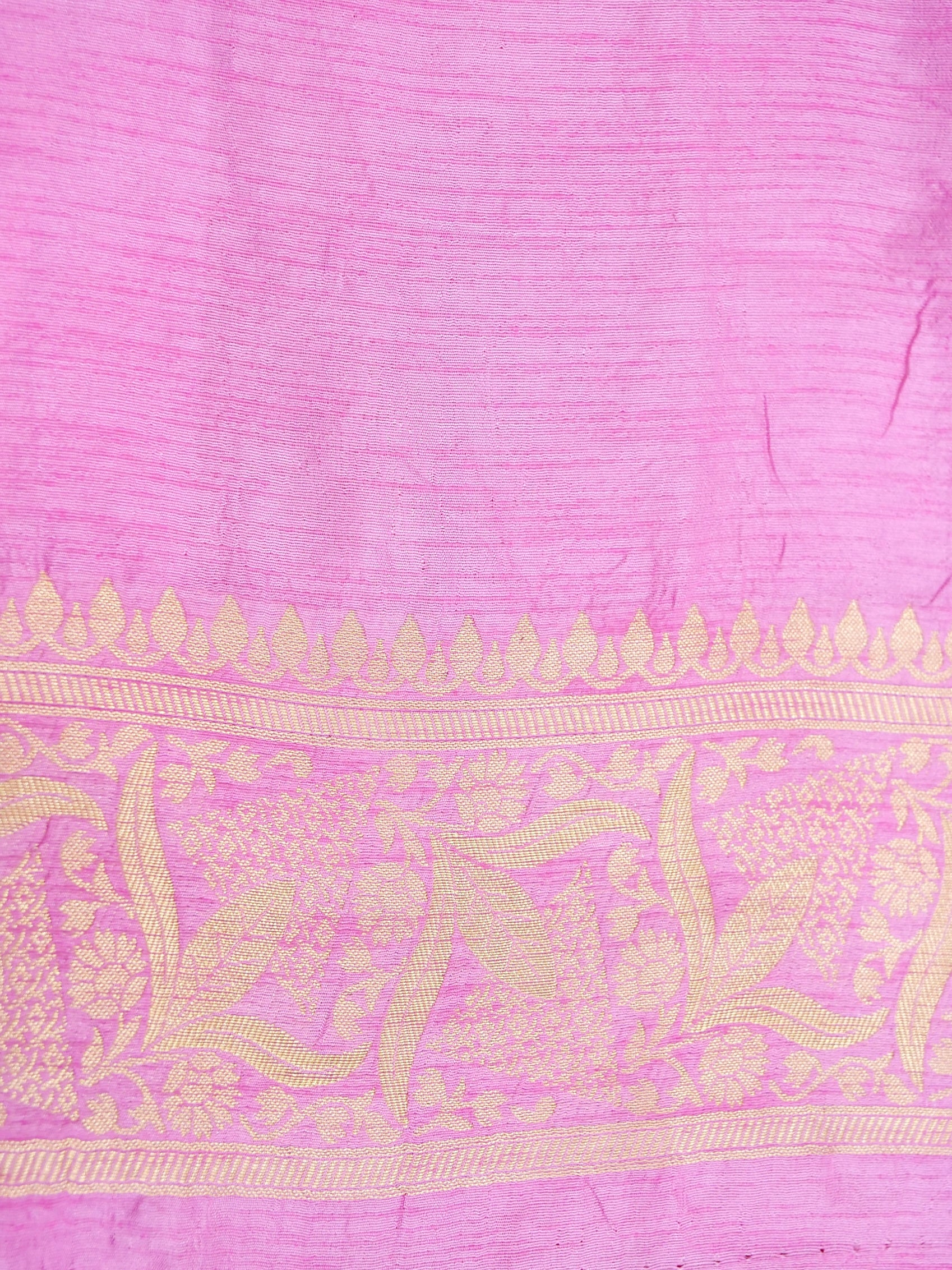 Rani Pink Banarasi Dupion Silk Saree - Image 6